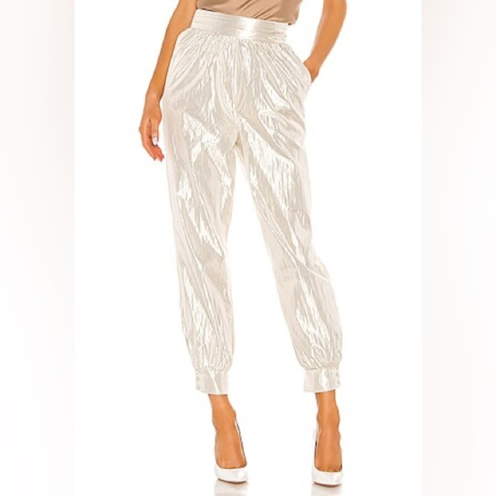 Lovers + Friends Shiny White Pants